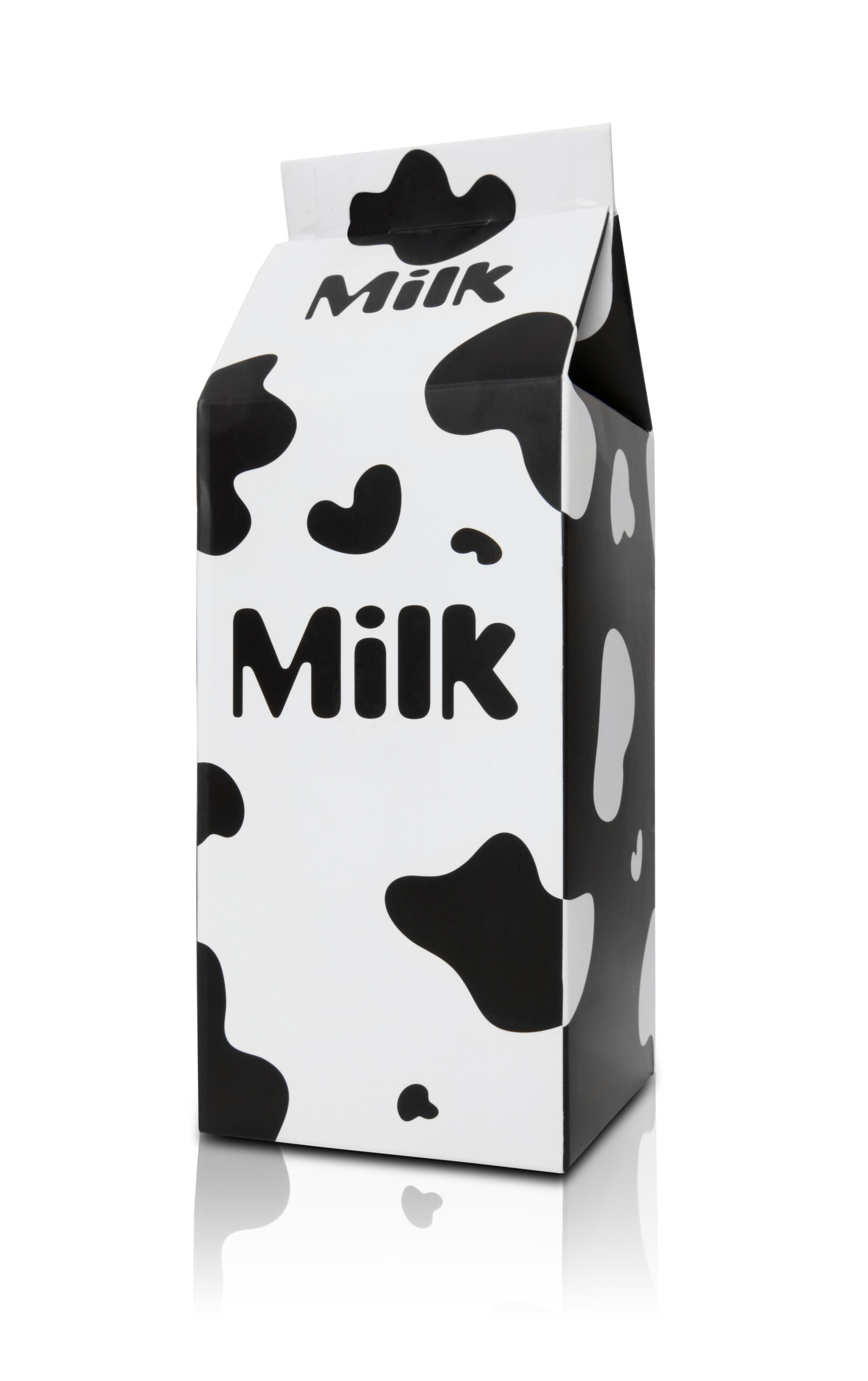 Milk Carton Over White